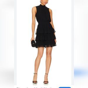 Elegant Black Tiered Dress